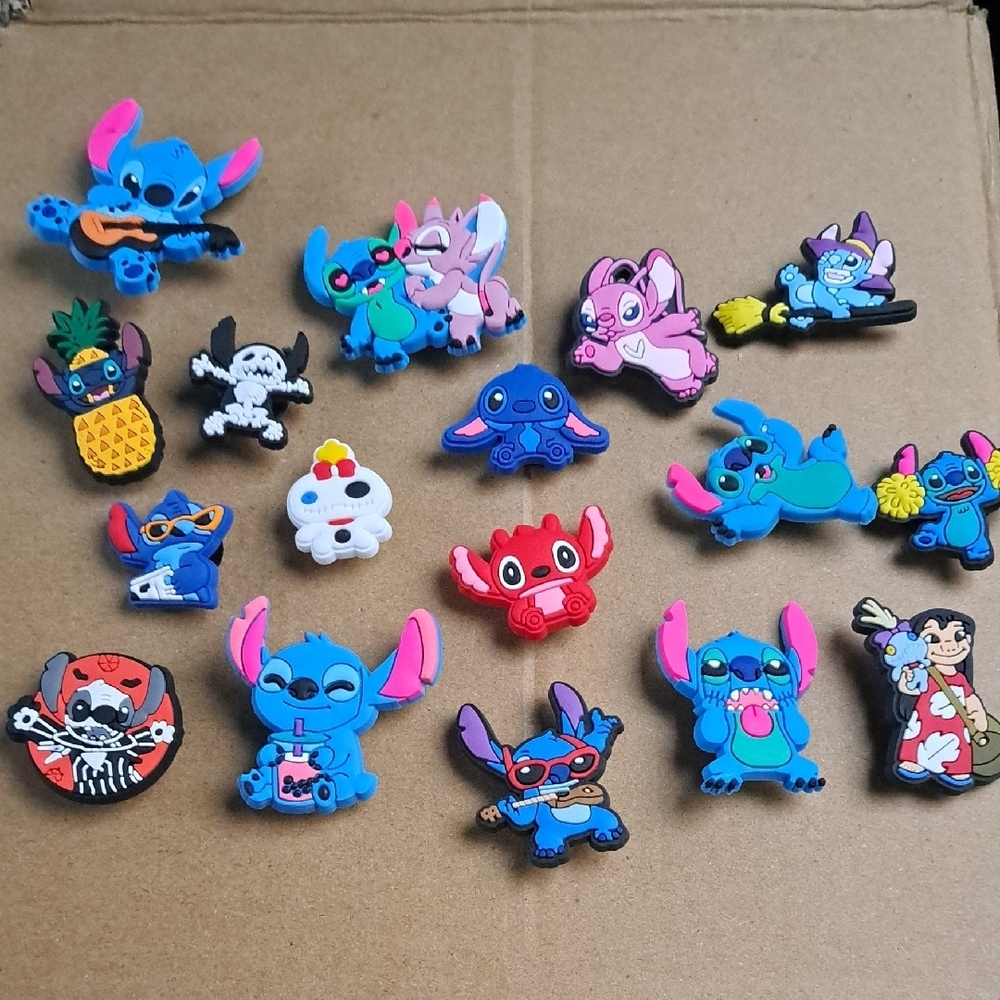 Stitch and Friends Jibbitz/Croc Charm Set 17 Pcs